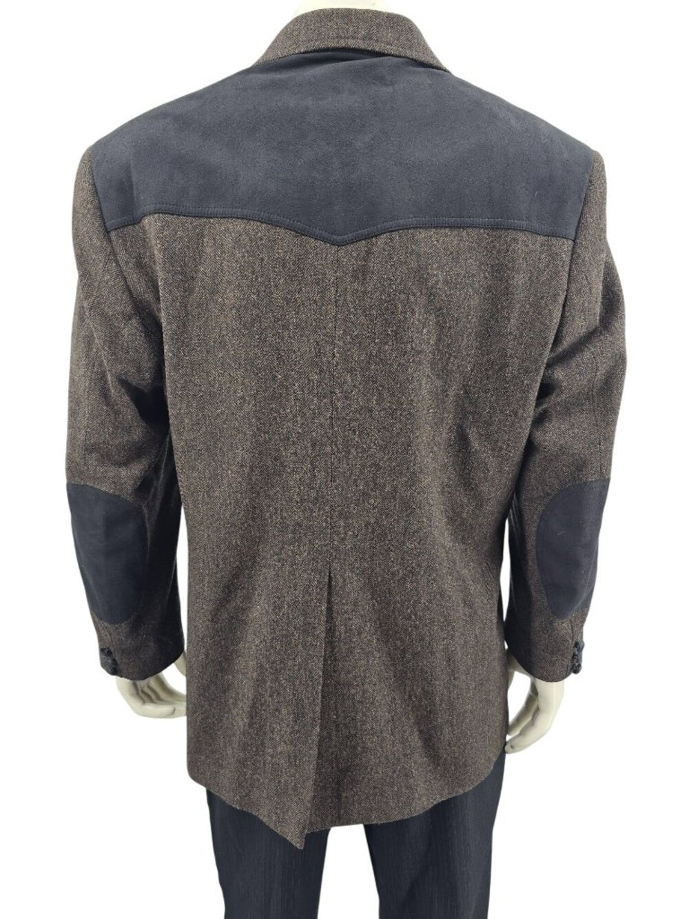 Pendleton Mens Wool Brown Herringbone Western Blazer Size 48 - Picture 2 of 9